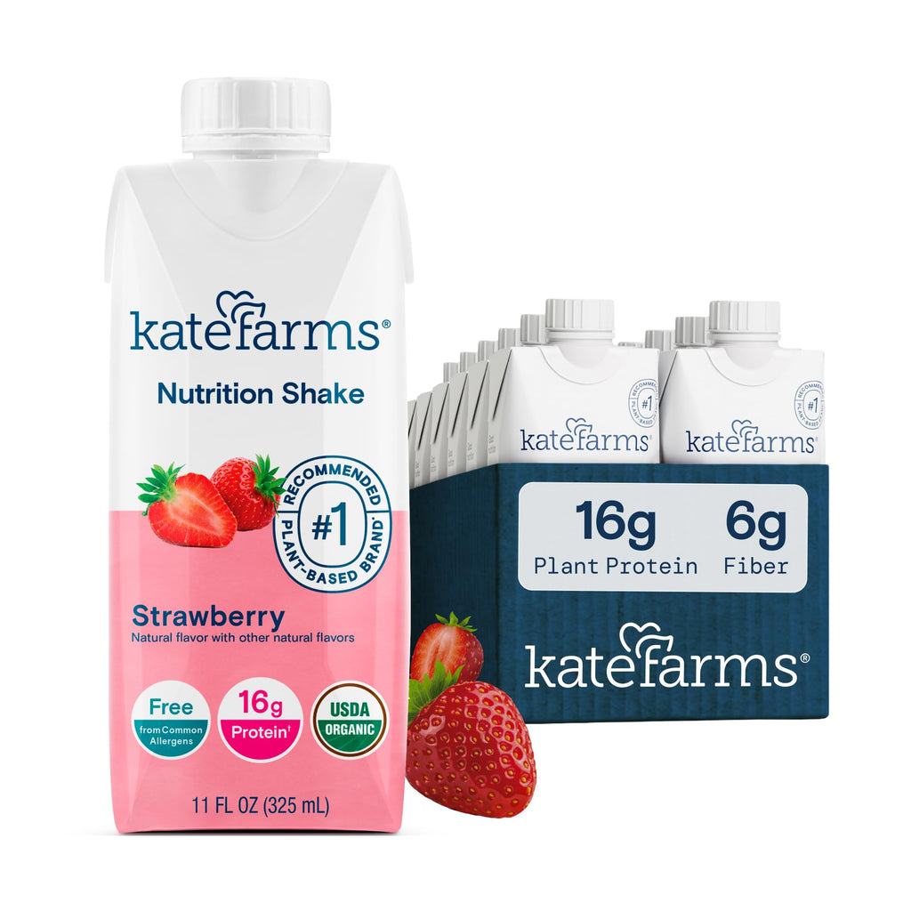 Organic Nutrition Shake, Strawberry, 16g Protein, 12 Pack Y419