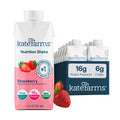 Organic Nutrition Shake, Strawberry, 16g Protein, 12 Pack Y419