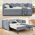 Blue Gingham Twin Daybed with Pop Up Trundle Z23222