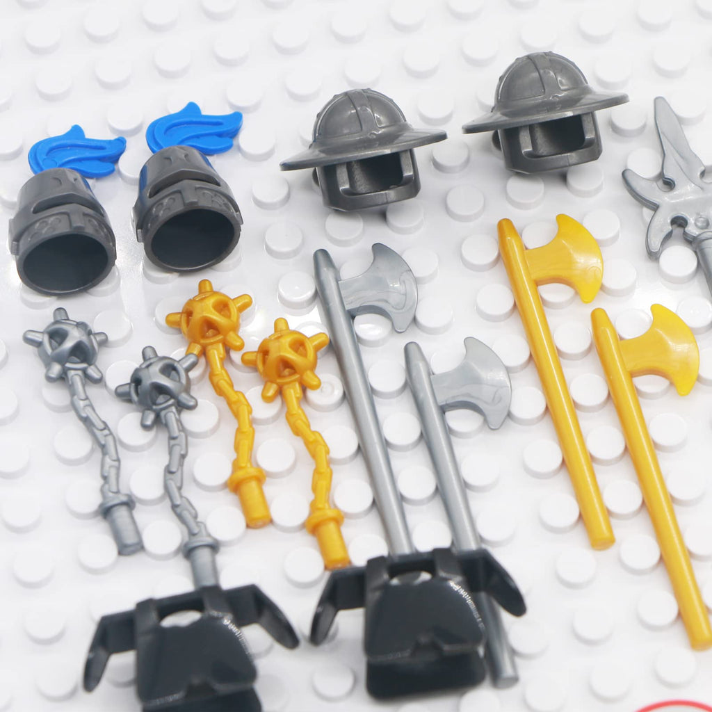 Building Block Medieval Weapon Armor Swords Helmet Horse C1997