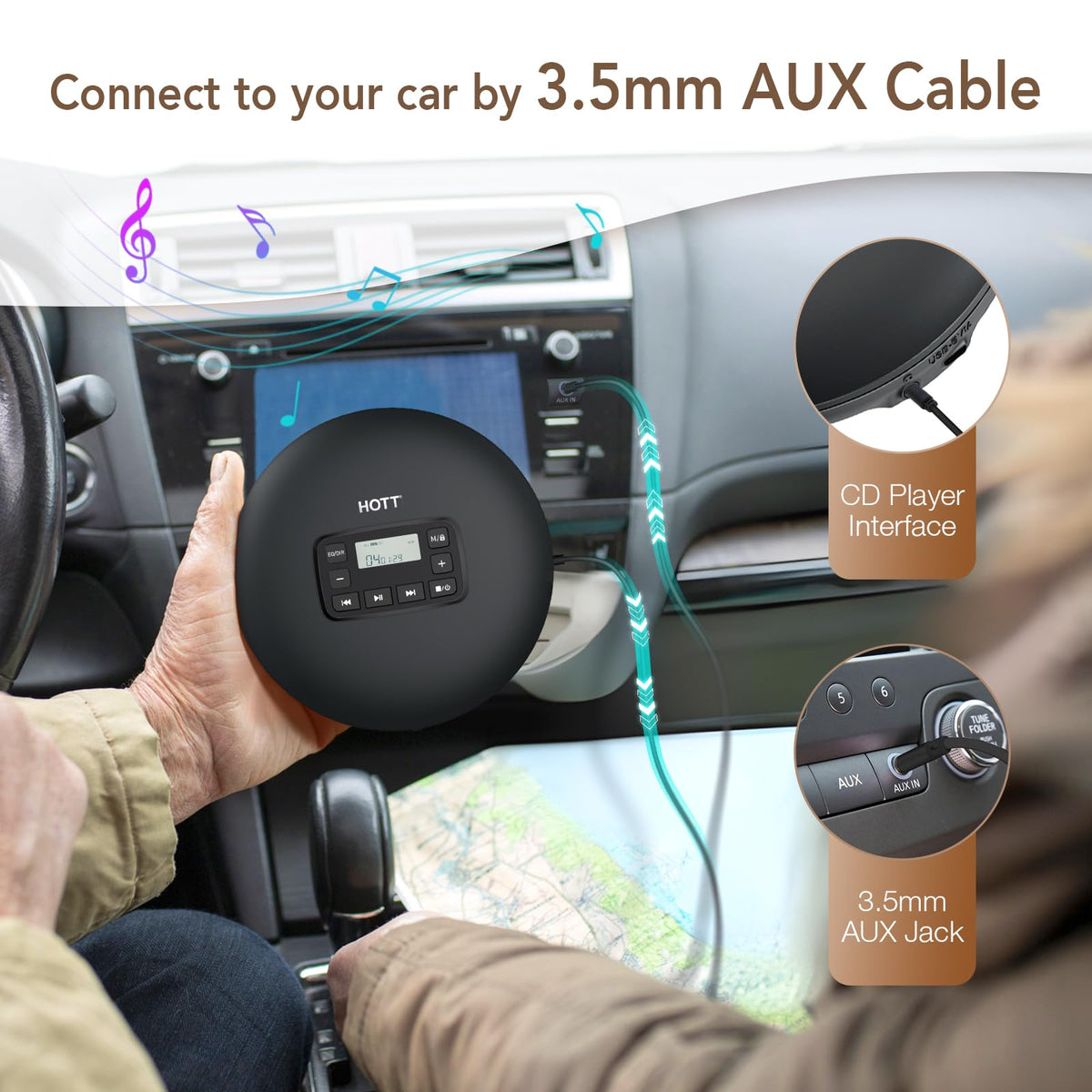 Portable CD Player with Anti-Skip Protection P42972