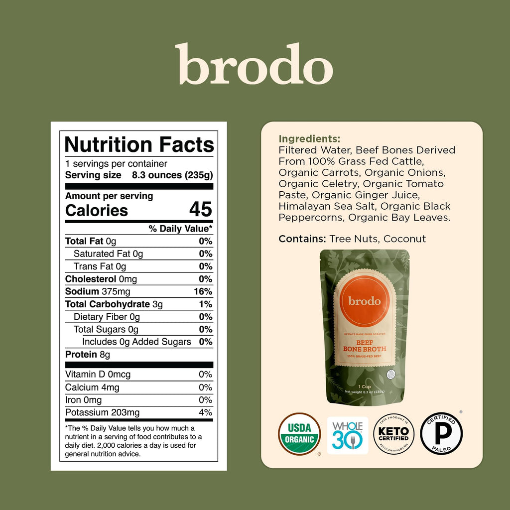 Collagen Rich Bone Broth Variety 6 x 8 oz C95441