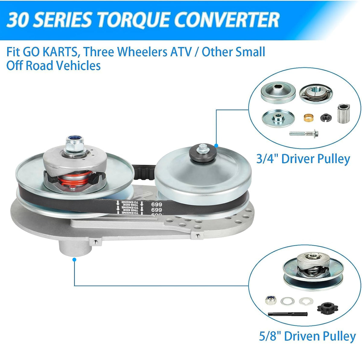 6.5 HP 3/4" Torque Converter U64304