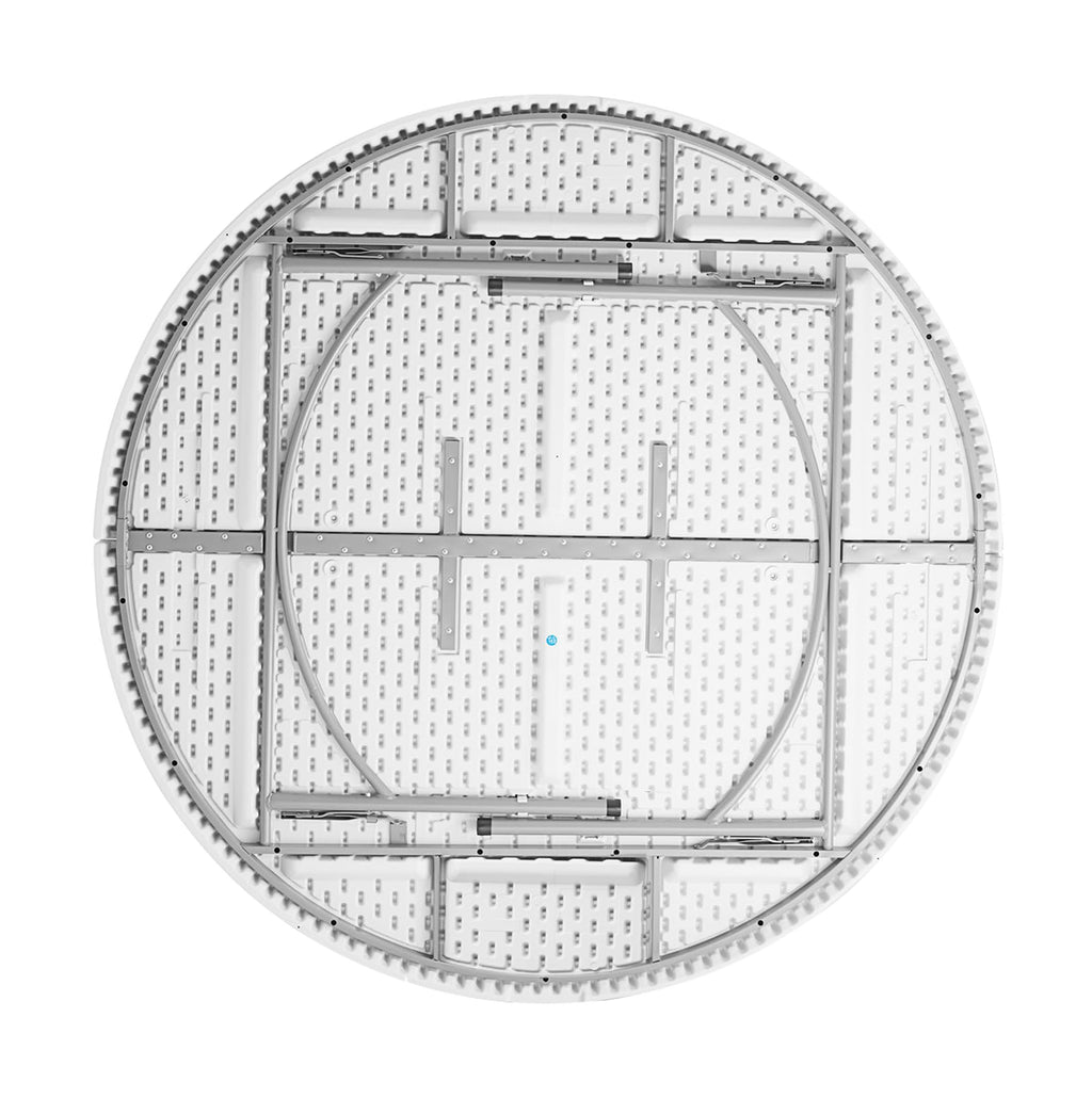 72" Round White Plastic Folding Table C3389