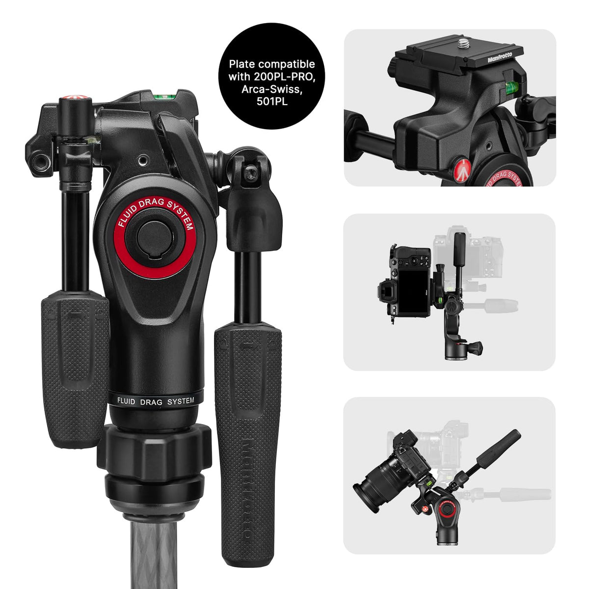 Carbon Fibre Travel Tripod Kit with 3-Way Fluid Head Z894409