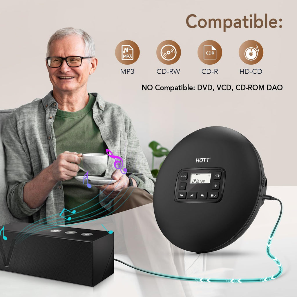 Portable CD Player with Anti-Skip Protection P42972