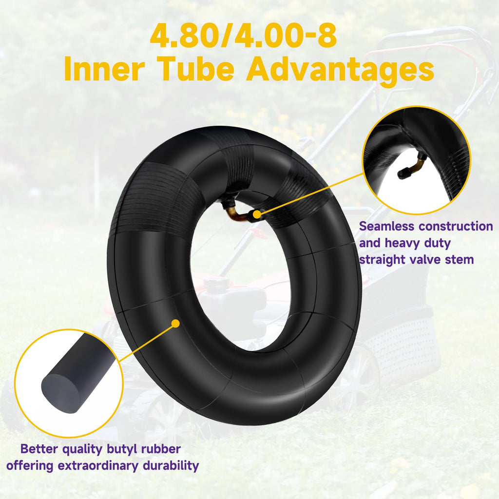4.80/4.00-8 Inner Tube with TR87 Bent Valve 1 Pcs F481