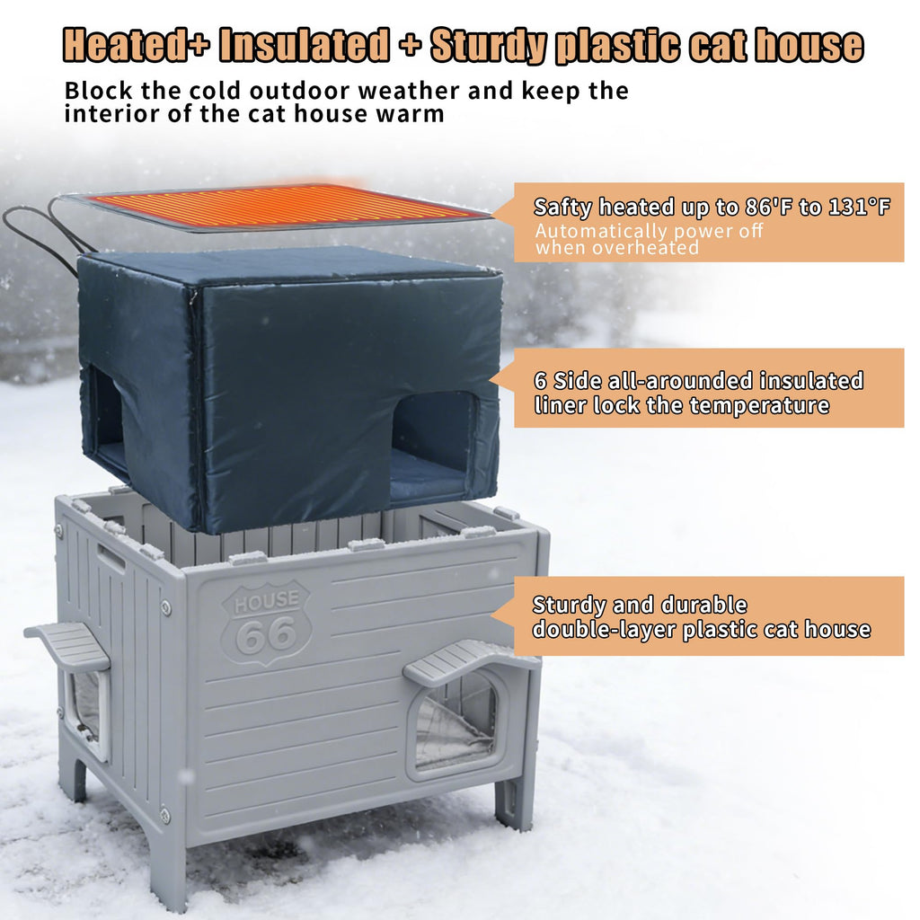 Insulated Heated Cat House Q815527