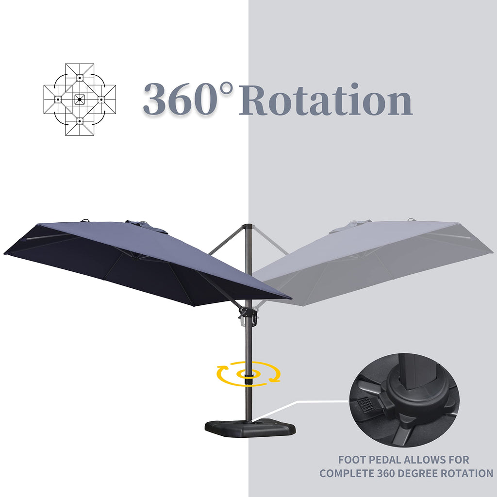 Navy Rectangle Patio Umbrella Z25886