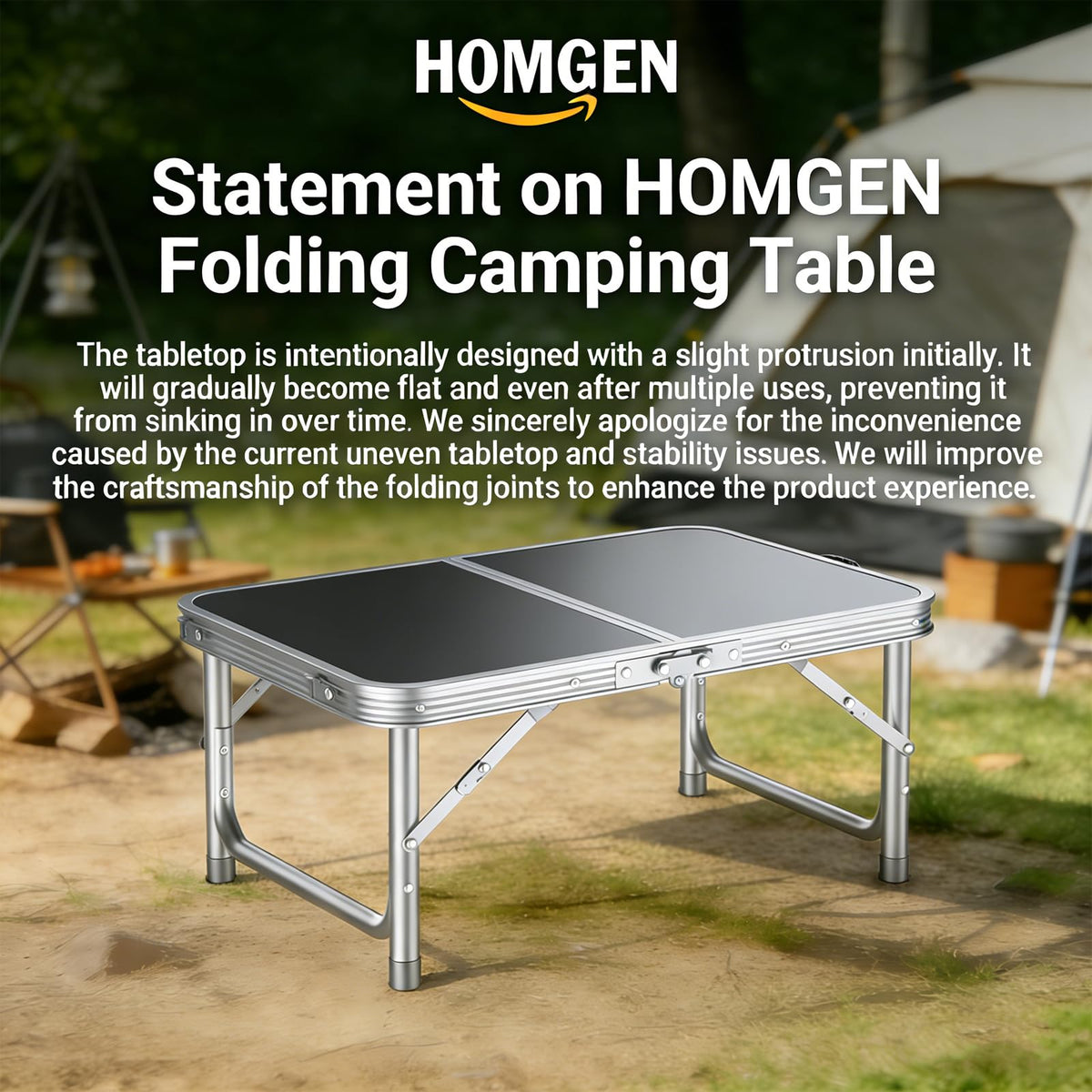 Portable Folding Table 3 Heights Adjustable 23'' L x 16'' W T108
