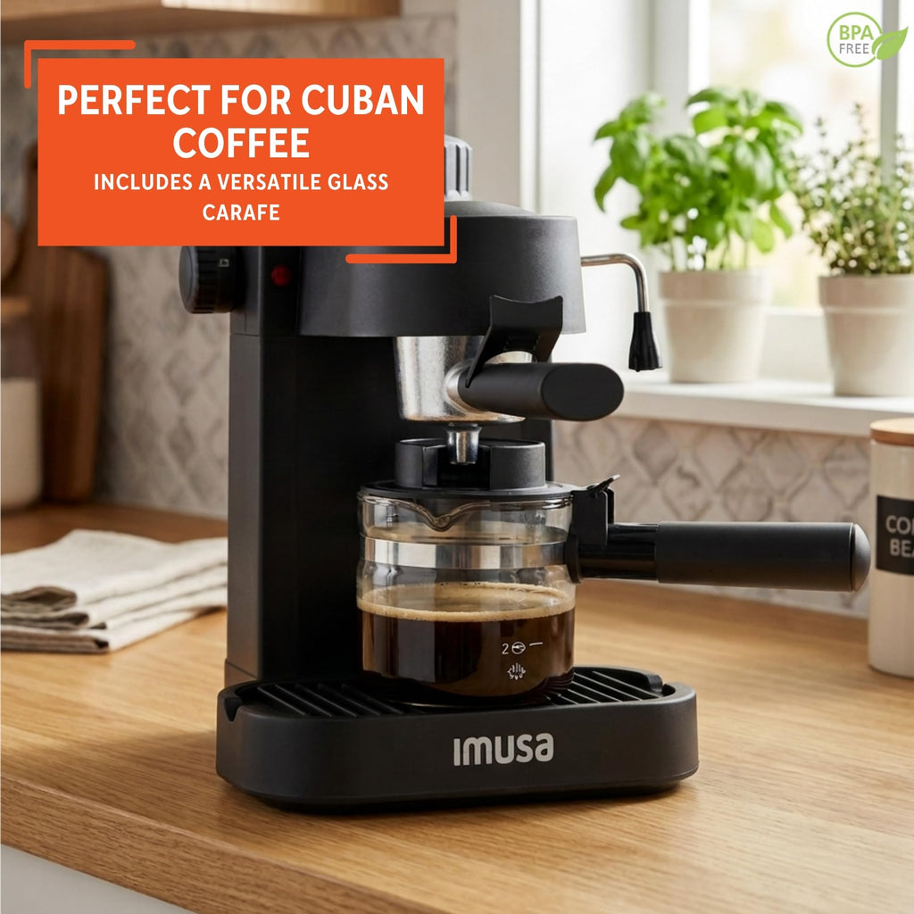 4 Cup Electric Espresso Cappuccino Coffee Maker, Black E67501