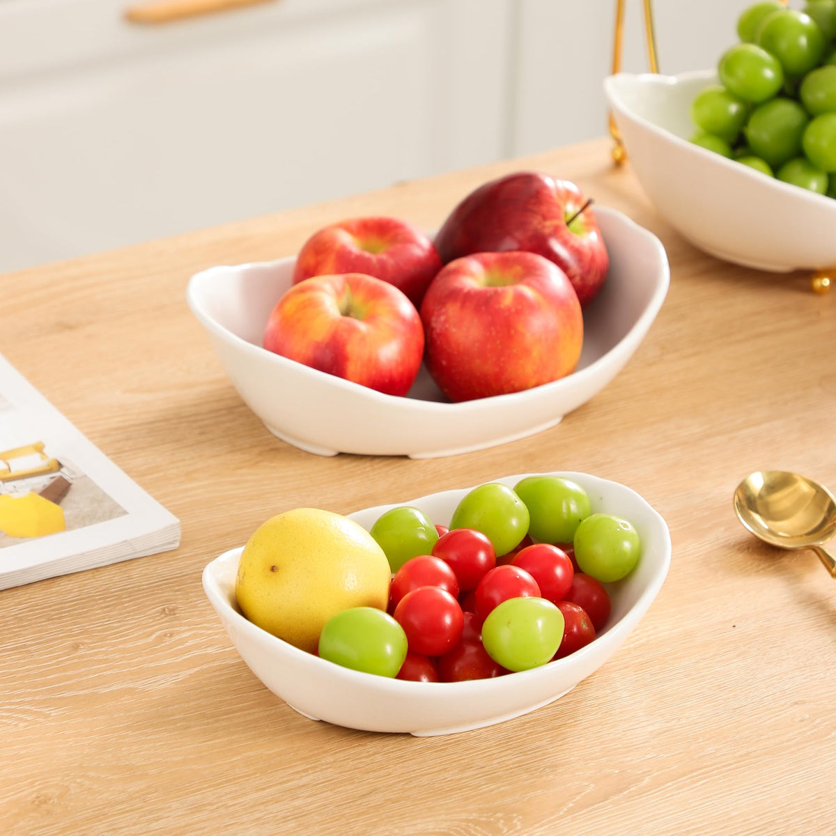 3-Tier Ceramic Serving Bowl Set with Stand I1659