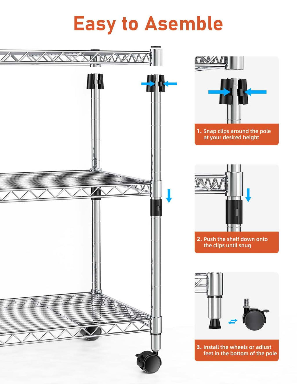 3 Tier Chrome Shelving Unit G685996