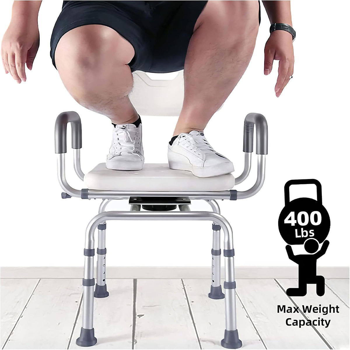 Swivel Shower Chair with Arms & Backrest K631344