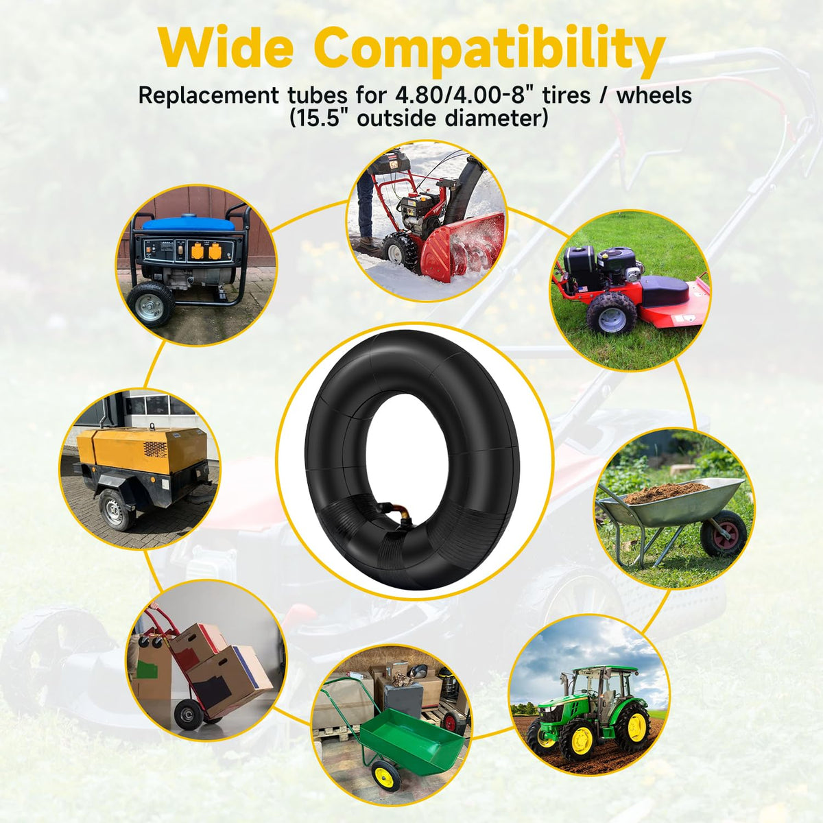 4.80/4.00-8 Inner Tube with TR87 Bent Valve 1 Pcs F481