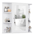 White Wall Mounted Medicine Cabinet with Mirror H95155