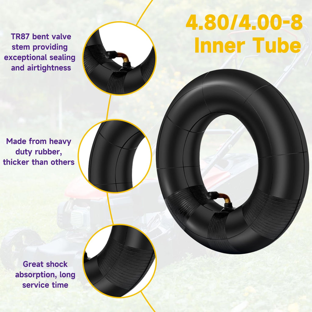 4.80/4.00-8 Inner Tube with TR87 Bent Valve 1 Pcs F481