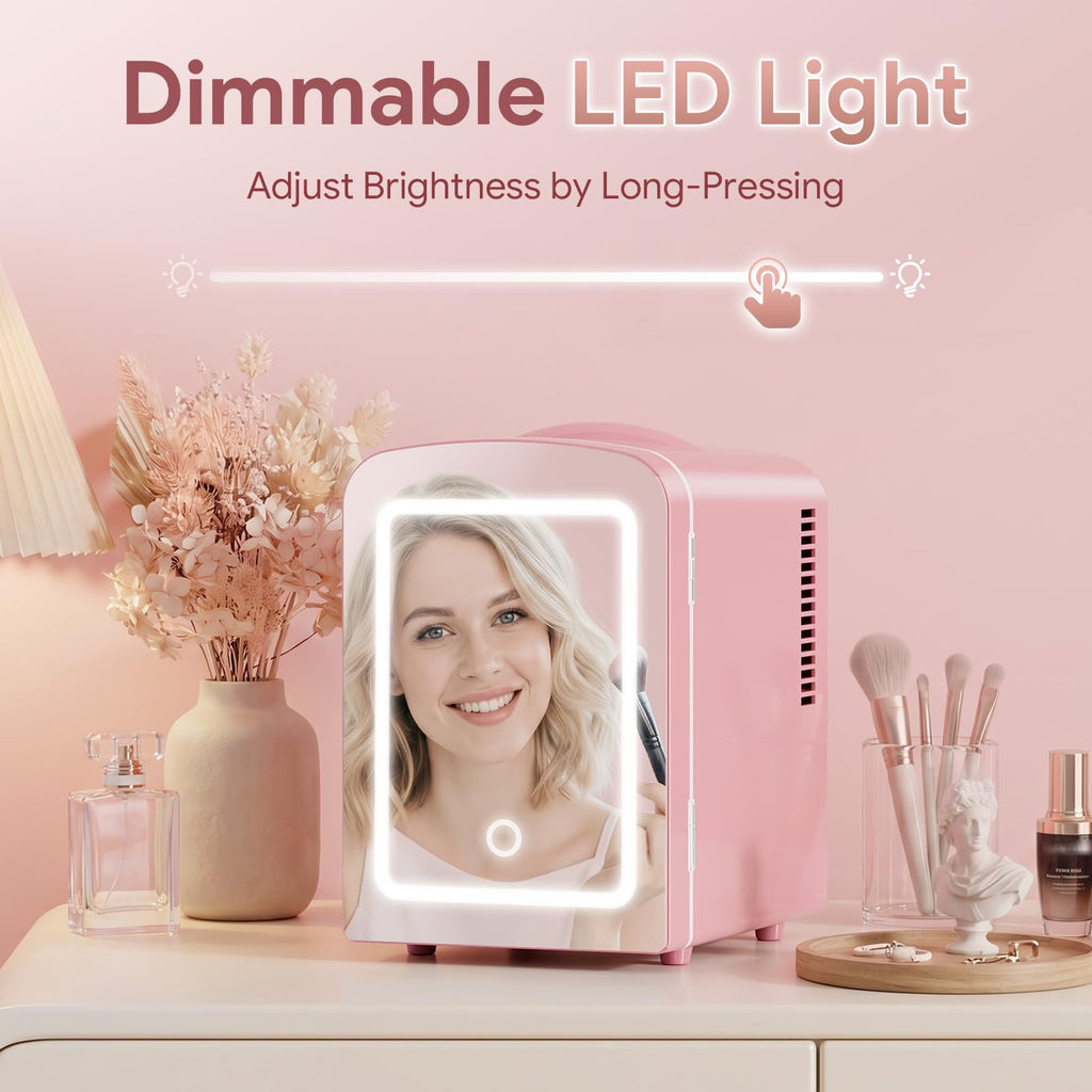 4L Mini Skincare Fridge with LED Mirror R213968