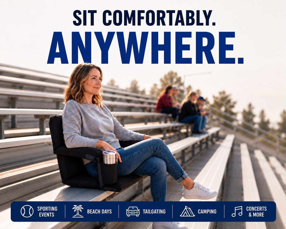 Stadium Seats with Back Support, Armrests, Cup Holders, Padded Cushion S54882