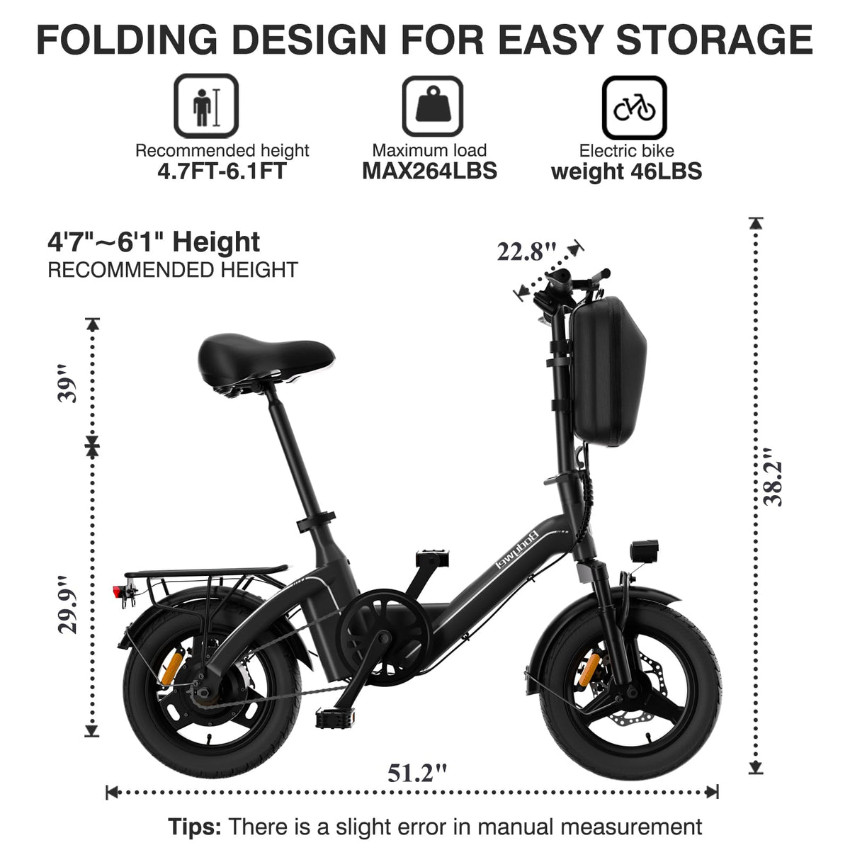 Folding Electric Bike 400W 36V 10Ah 14" O851