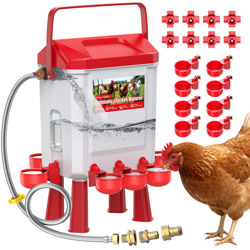 Automatic Chicken Waterer 3 Gallons with Float Valve Y658