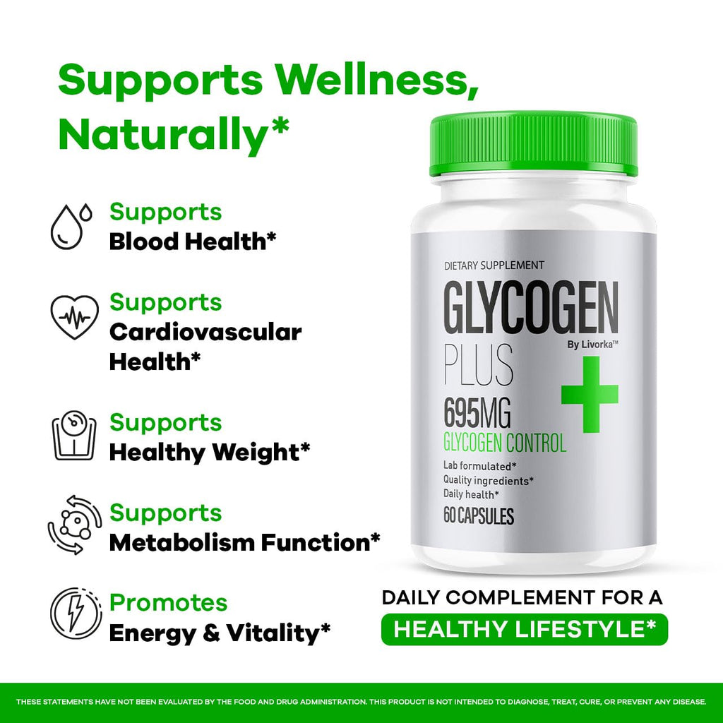 All Natural Glycogen Support Capsules, 180 Capsules D289148