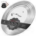 15 Inch Universal Lid for Pots Pans and Skillets, Stainless Steel Tempered Glass A40013