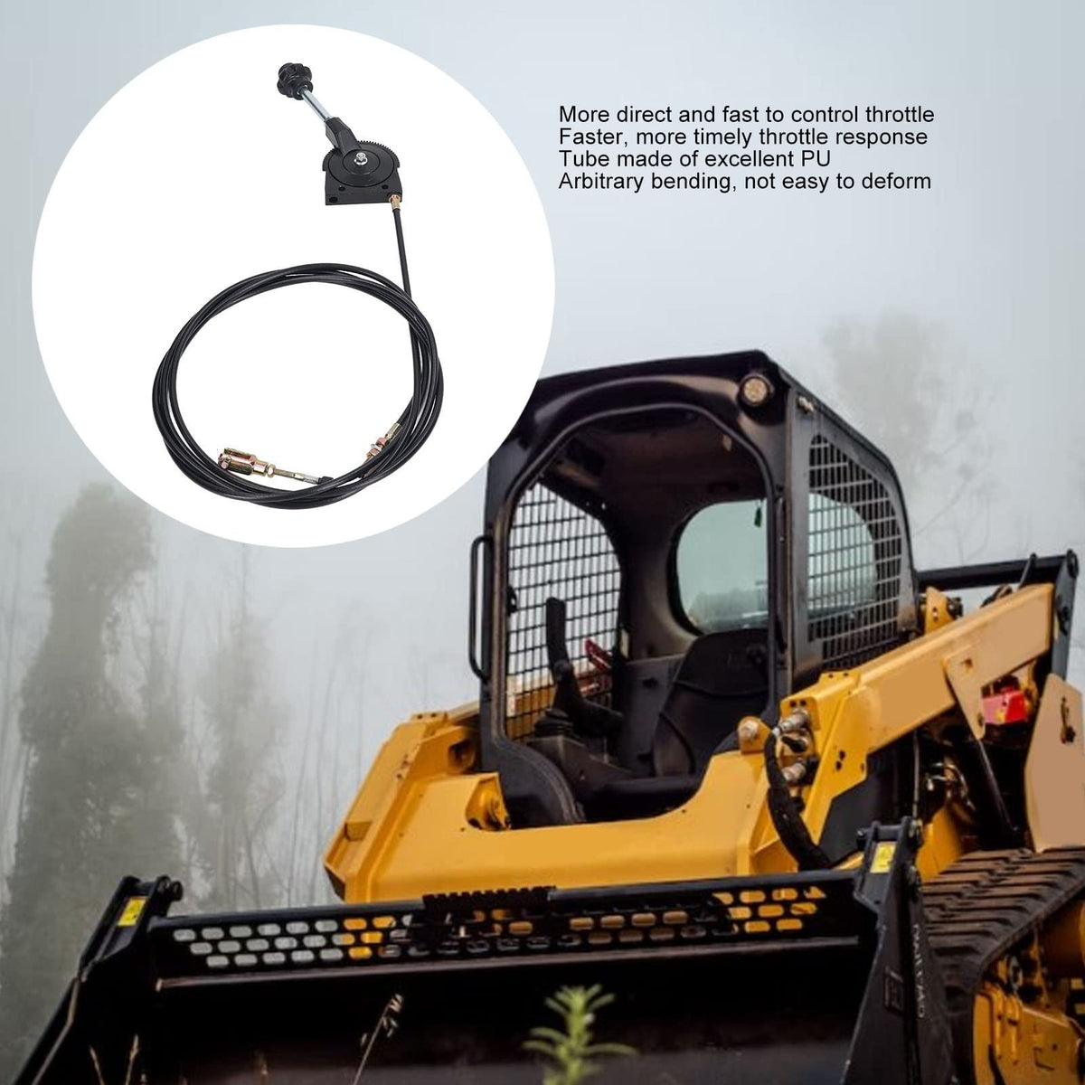 Excavator Throttle Cable 3.5M Manual Throttle Control Cable O261206