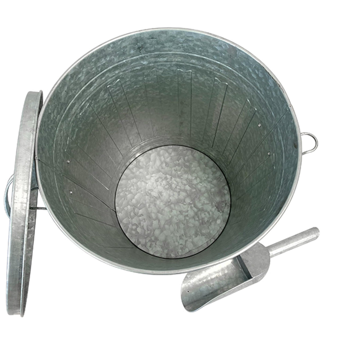 Galvanized Steel Bird Seed Storage Bucket Bin with Scoop W926