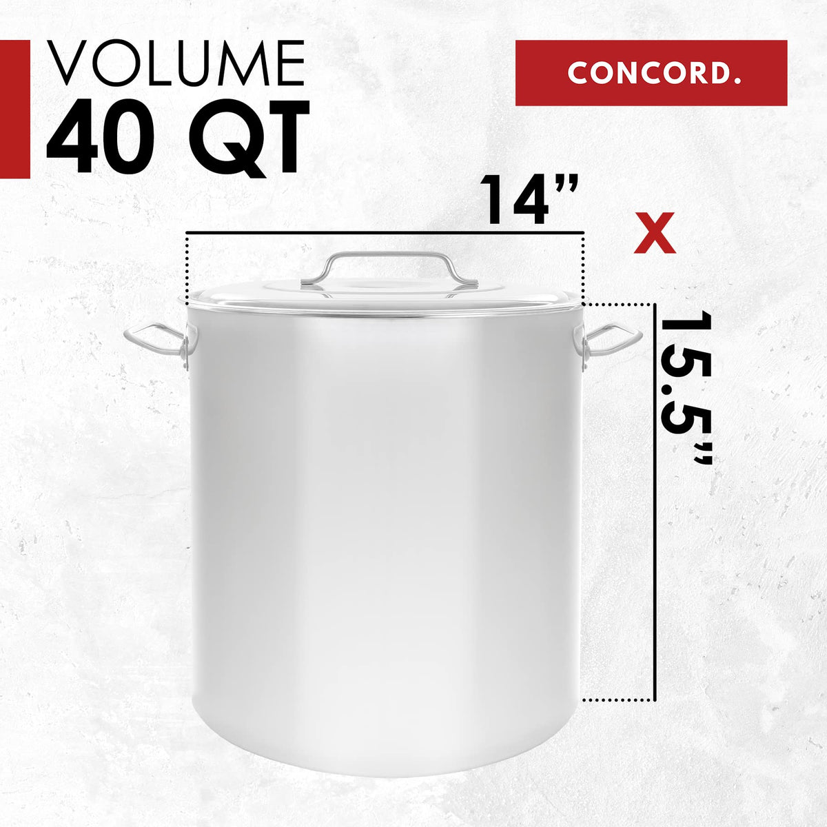 40-Quart Stainless Steel Stock Pot D435