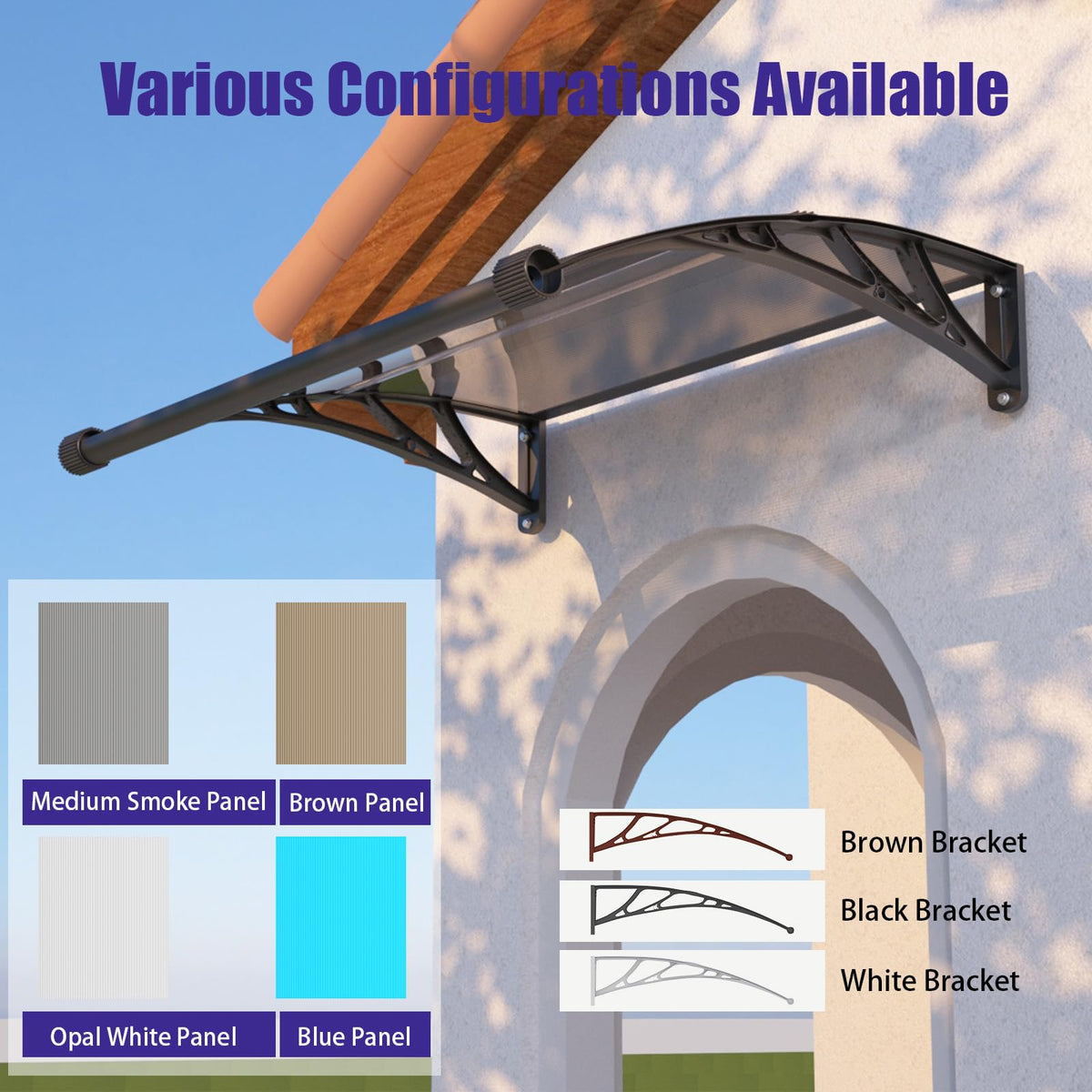 32" x 48" Window Door Awning Canopy with Drainage X95276