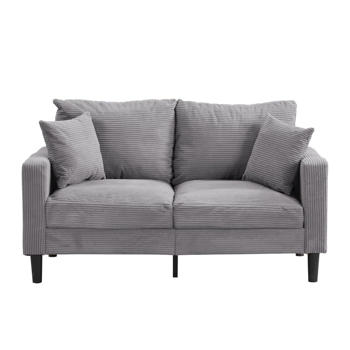 Light Gray 2 Seat Loveseat Sofa J582910