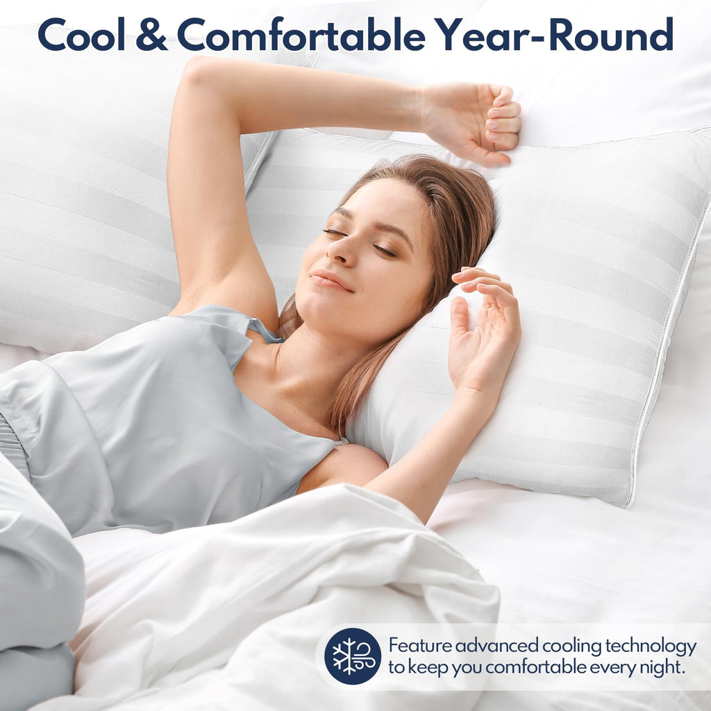 King Pillows Set of 2 Cooling Down Alternative Medium Firm S780137