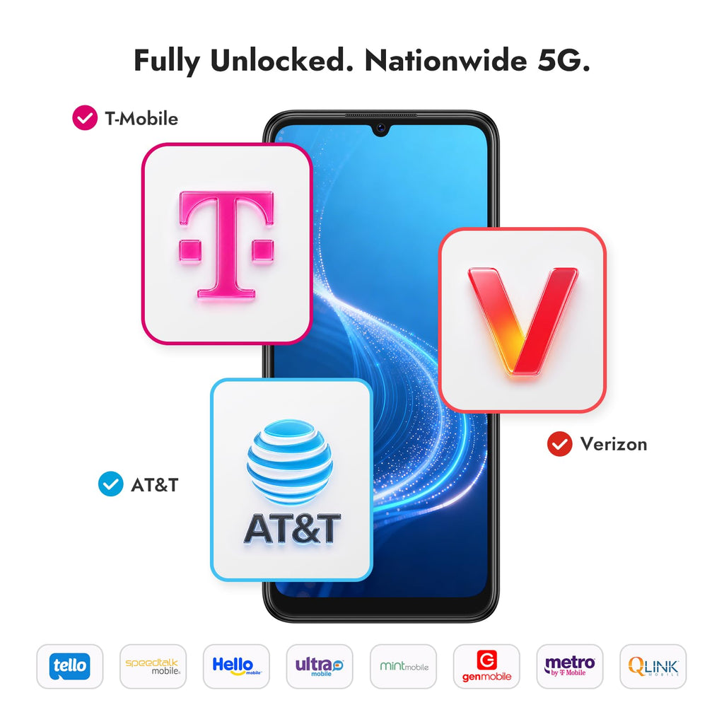 5G Unlocked Android Smartphone 128GB Black Y51187
