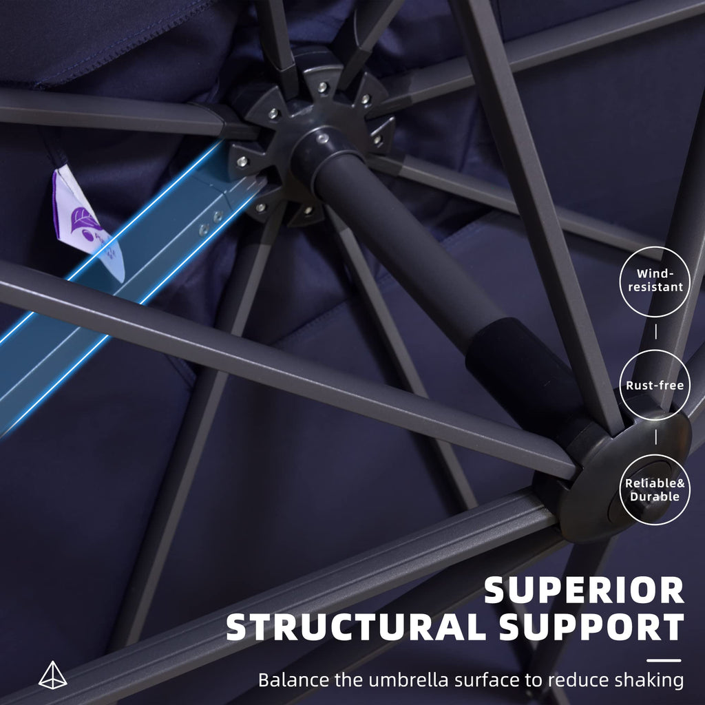 Navy Rectangle Patio Umbrella Z25886