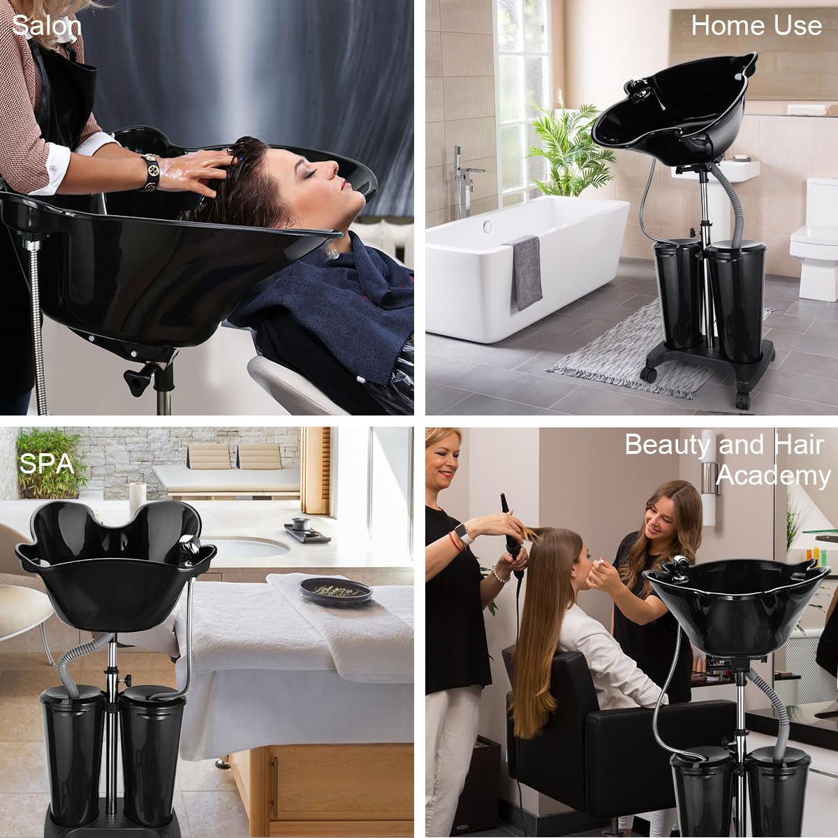 Portable Shampoo Bowl with Electric Pump C898