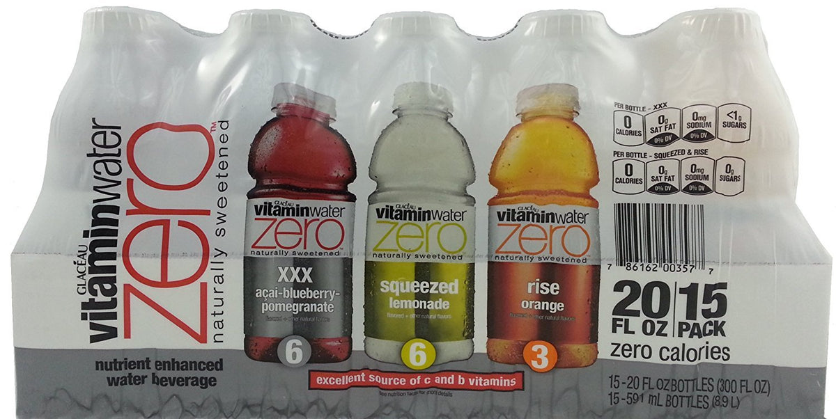 Vitamin Water Zero Variety Pack 15/20 Oz Btls T561387
