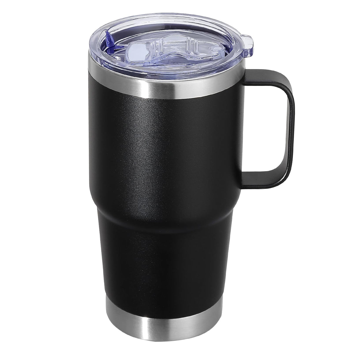 20 oz Stainless Steel Insulated Tumbler with Handle Lid and Straw E50509