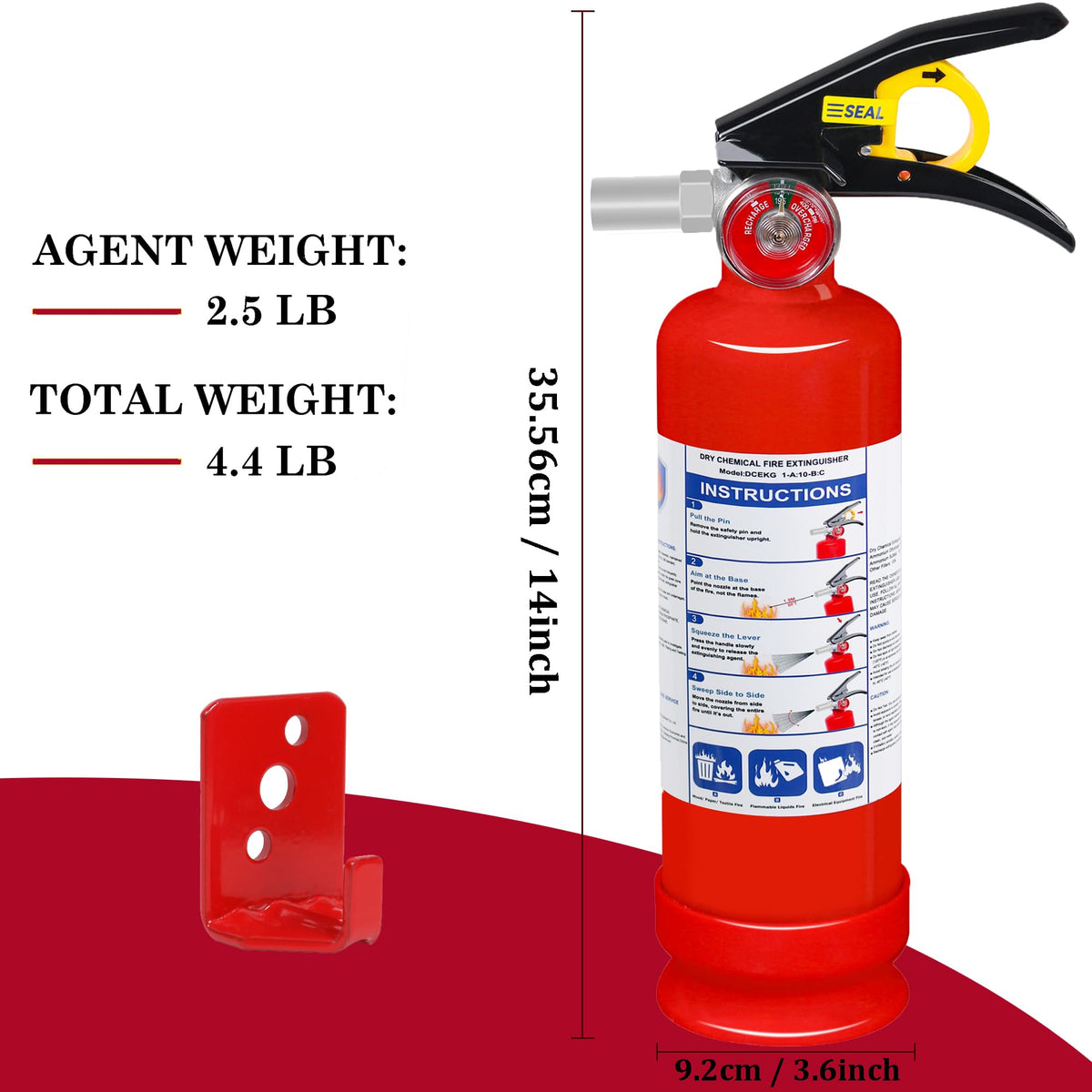 2-Pack 2.5 lb ABC Dry Chemical Fire Extinguisher M88104