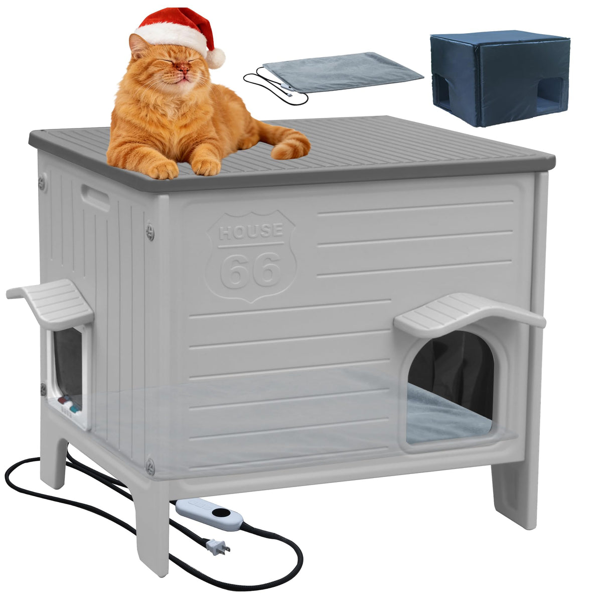 Insulated Heated Cat House Q815527