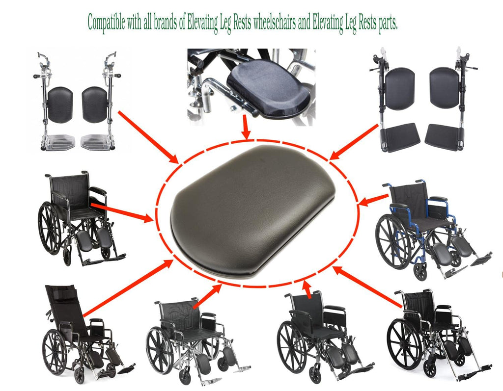 Black Vinyl Upholstered Wheelchair Elevating Leg Rest C941409