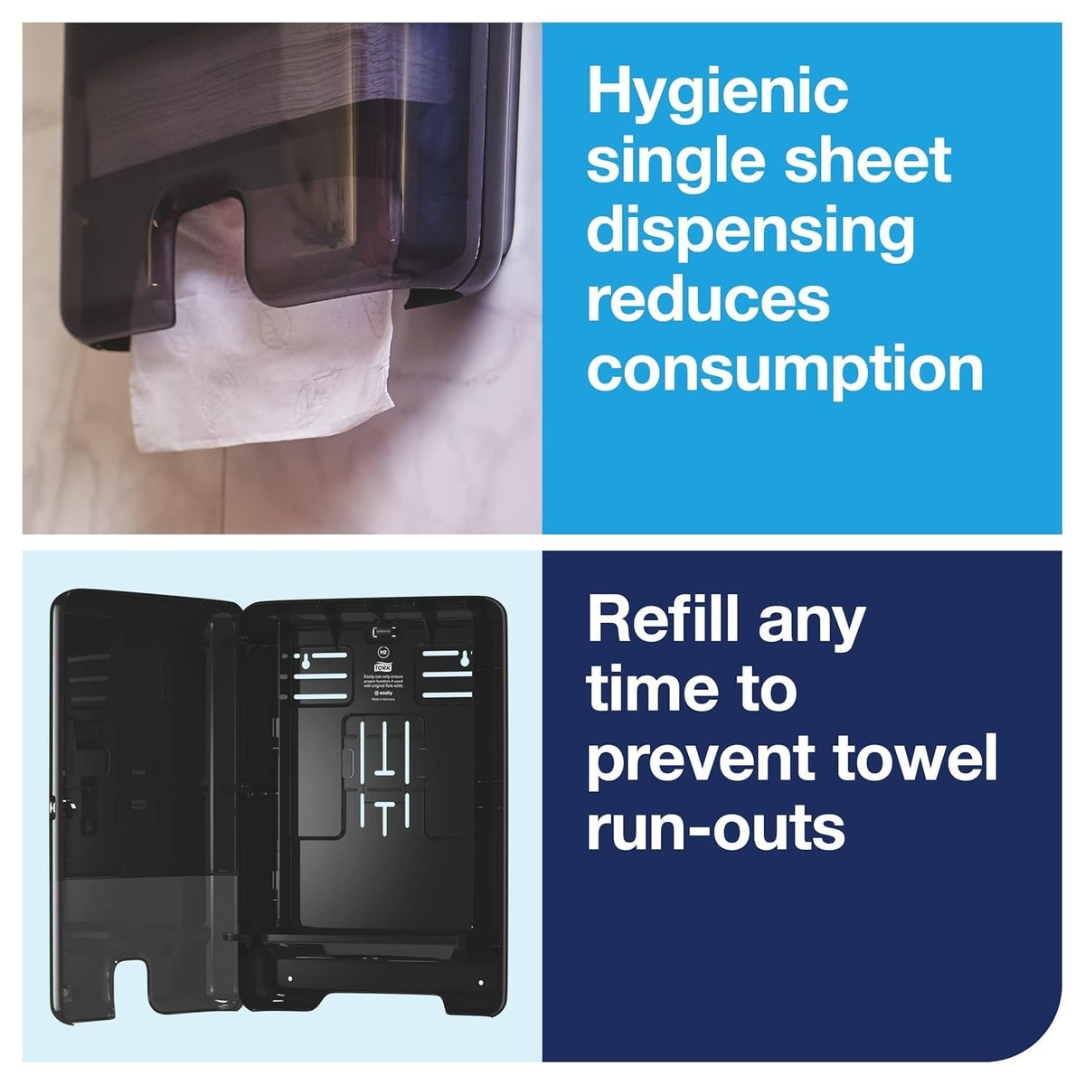 Black Multifold Hand Towel Dispenser with Multifold Hand Towel N8534