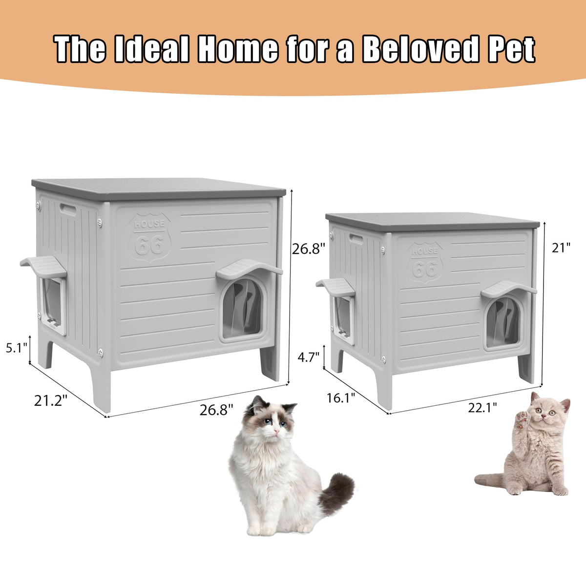 Insulated Heated Cat House Q815527