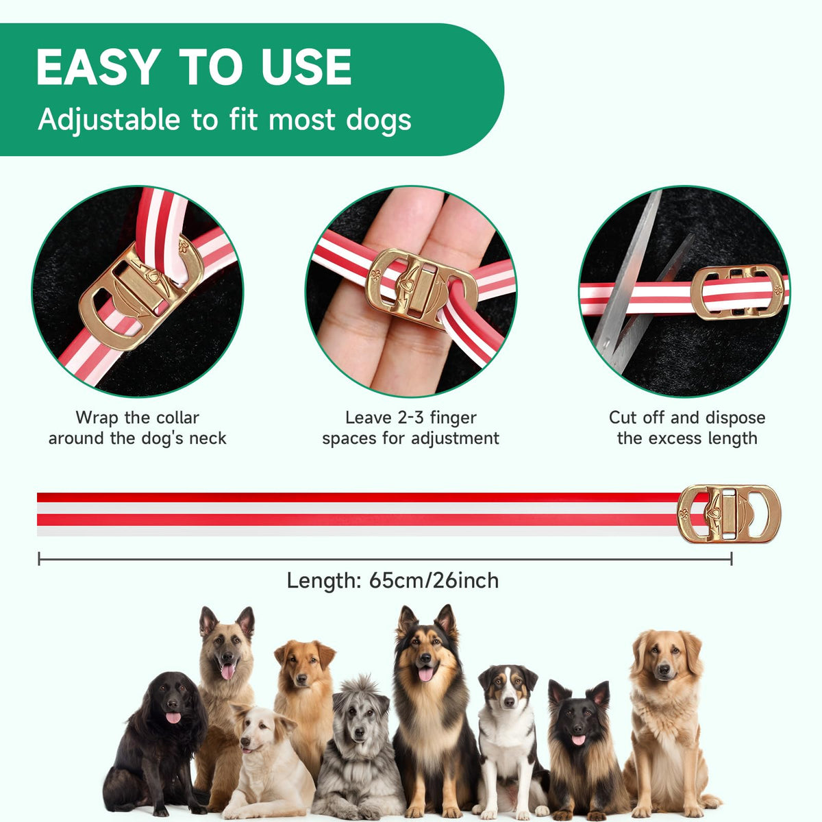4 Pack Flea and Tick Collar for Dogs D72769