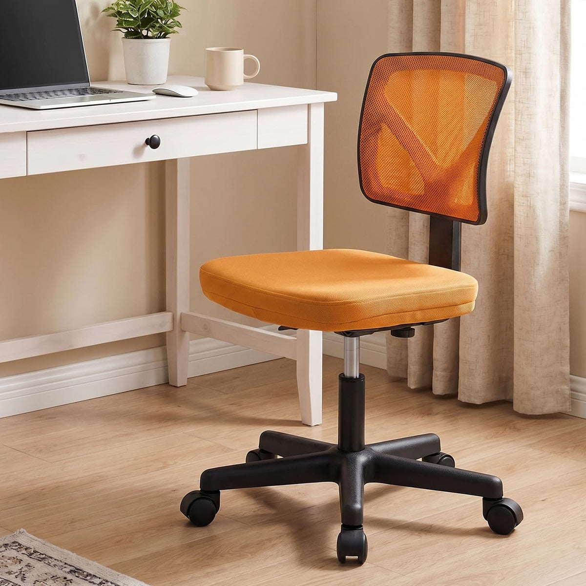 Armless Mesh Rolling Office Chair O53049