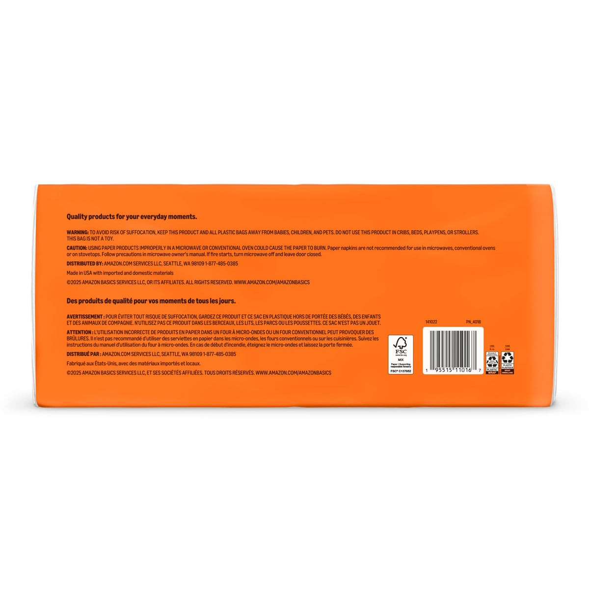 Paper Napkins, 400 Count U80352