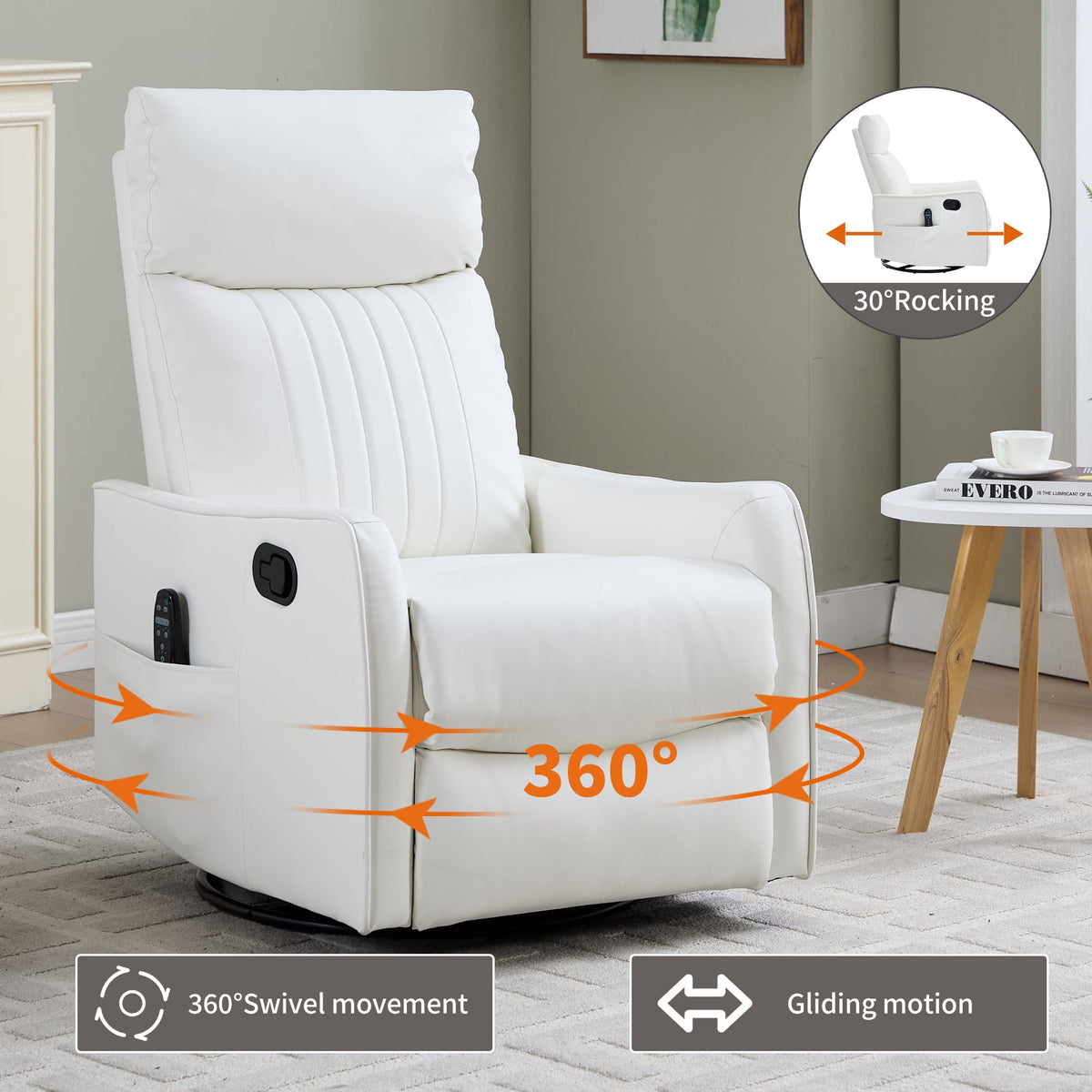 High Back Massage Recliner with Heat Y2354