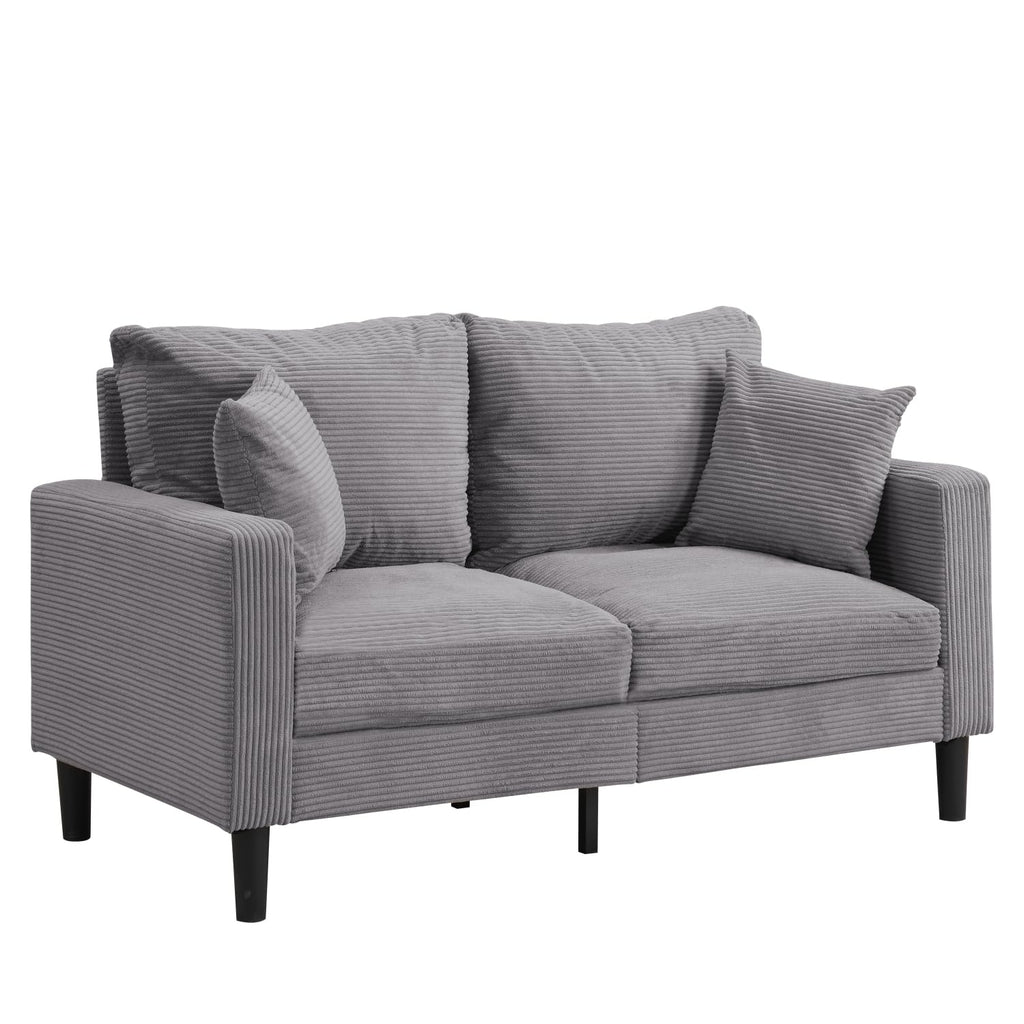 Light Gray 2 Seat Loveseat Sofa J582910