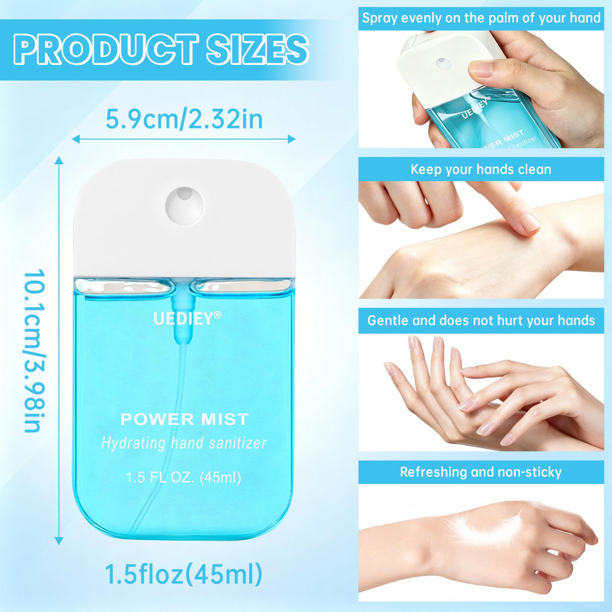 Hand Sanitizer Spray 6 Scents 1.3 Fl Oz Z181296