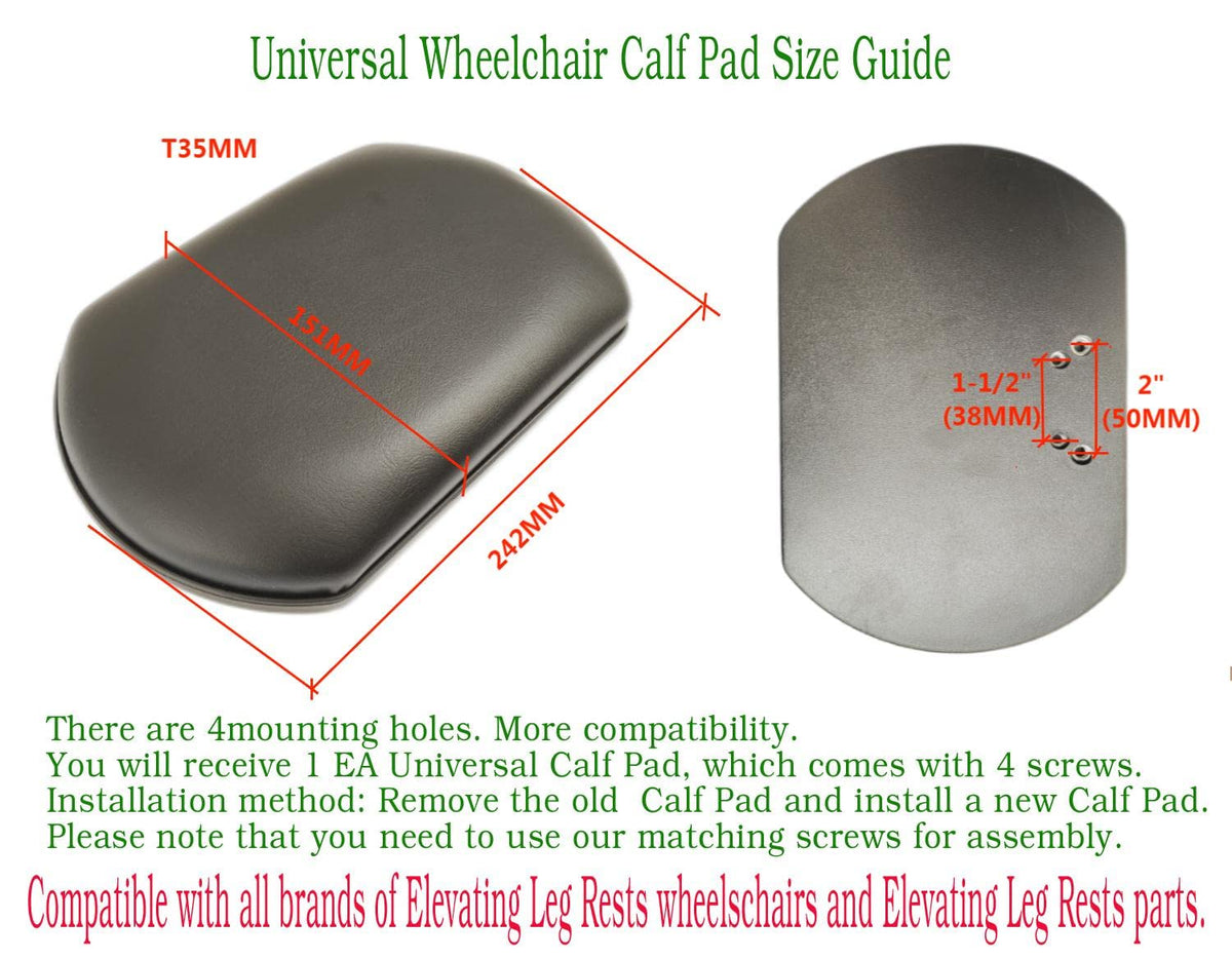Black Vinyl Upholstered Wheelchair Elevating Leg Rest C941409